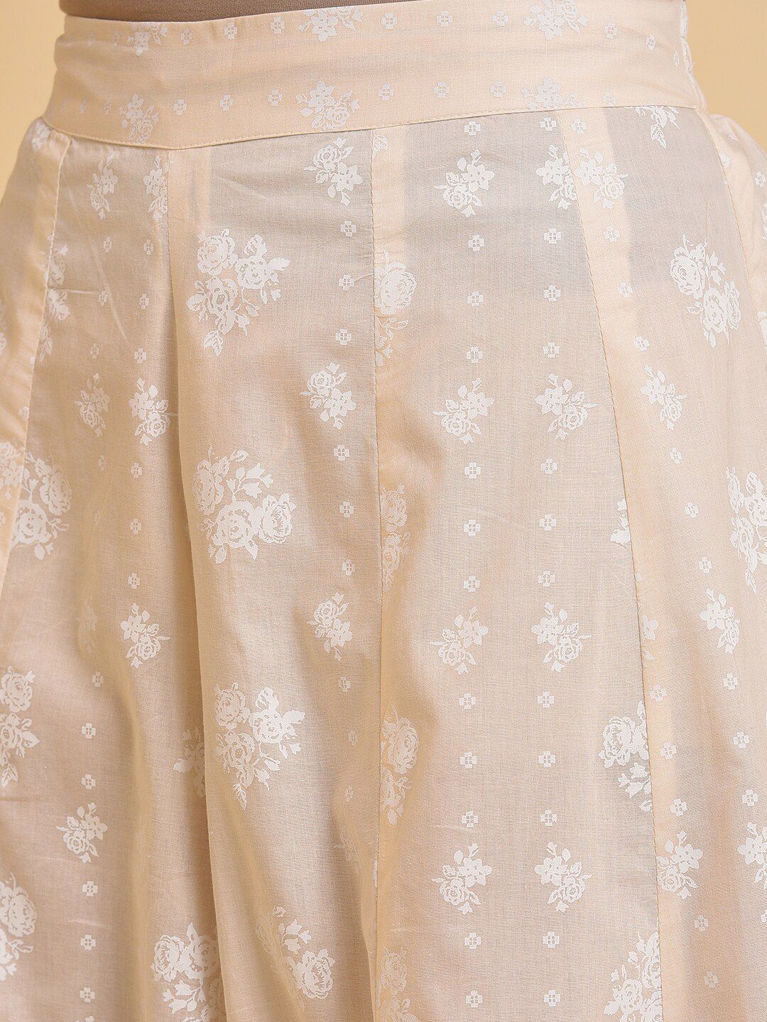 W Women Floral Printed Loose Fit Pure Cotton Trousers