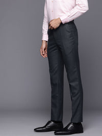 Raymond Men Textured Slim Fit Formal Trousers