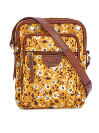 TEAL BY CHUMBAK Floral Printed Structured Sling Bag