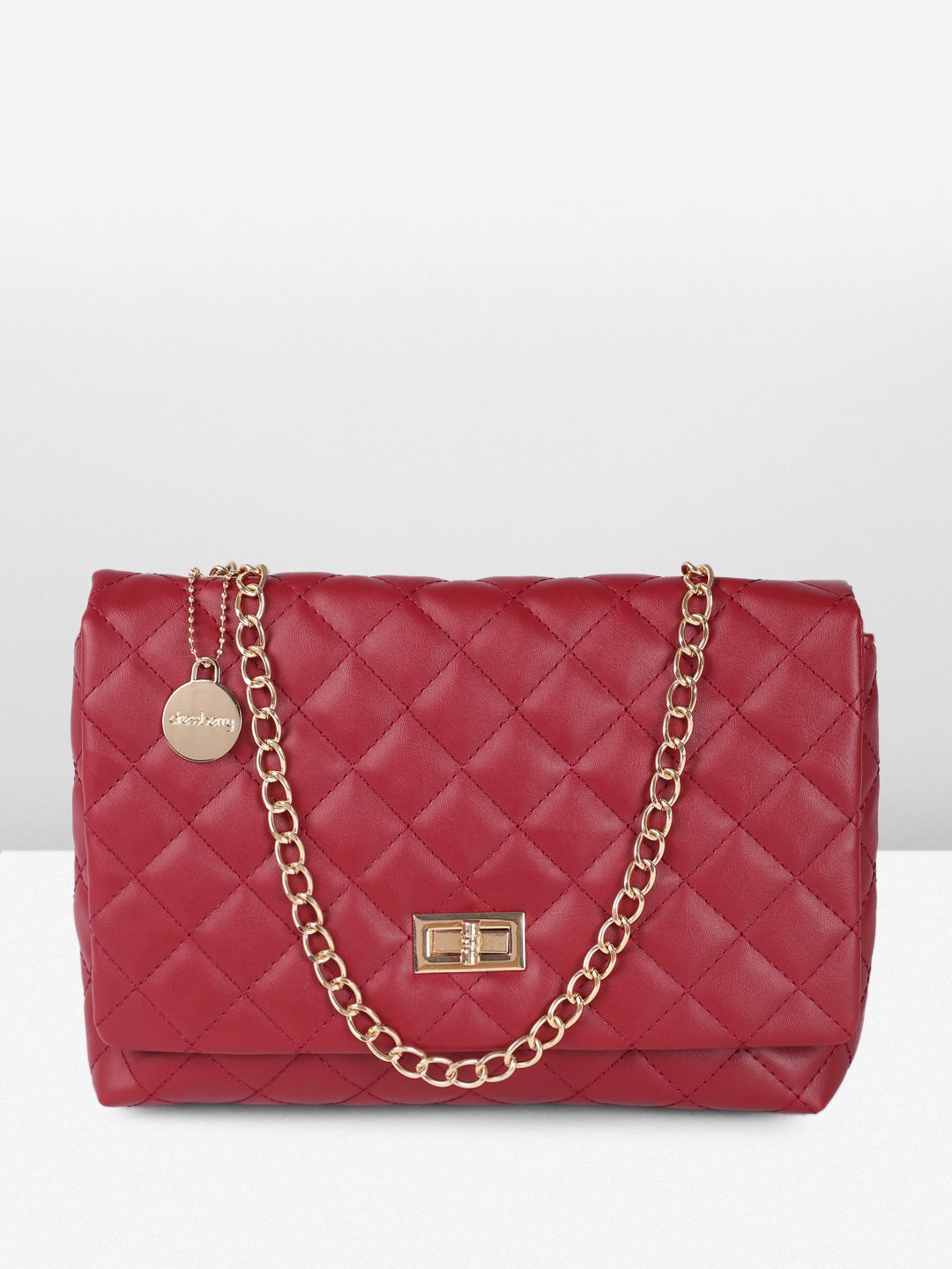 DressBerry Quilted Shoulder Bag with Chain Strap
