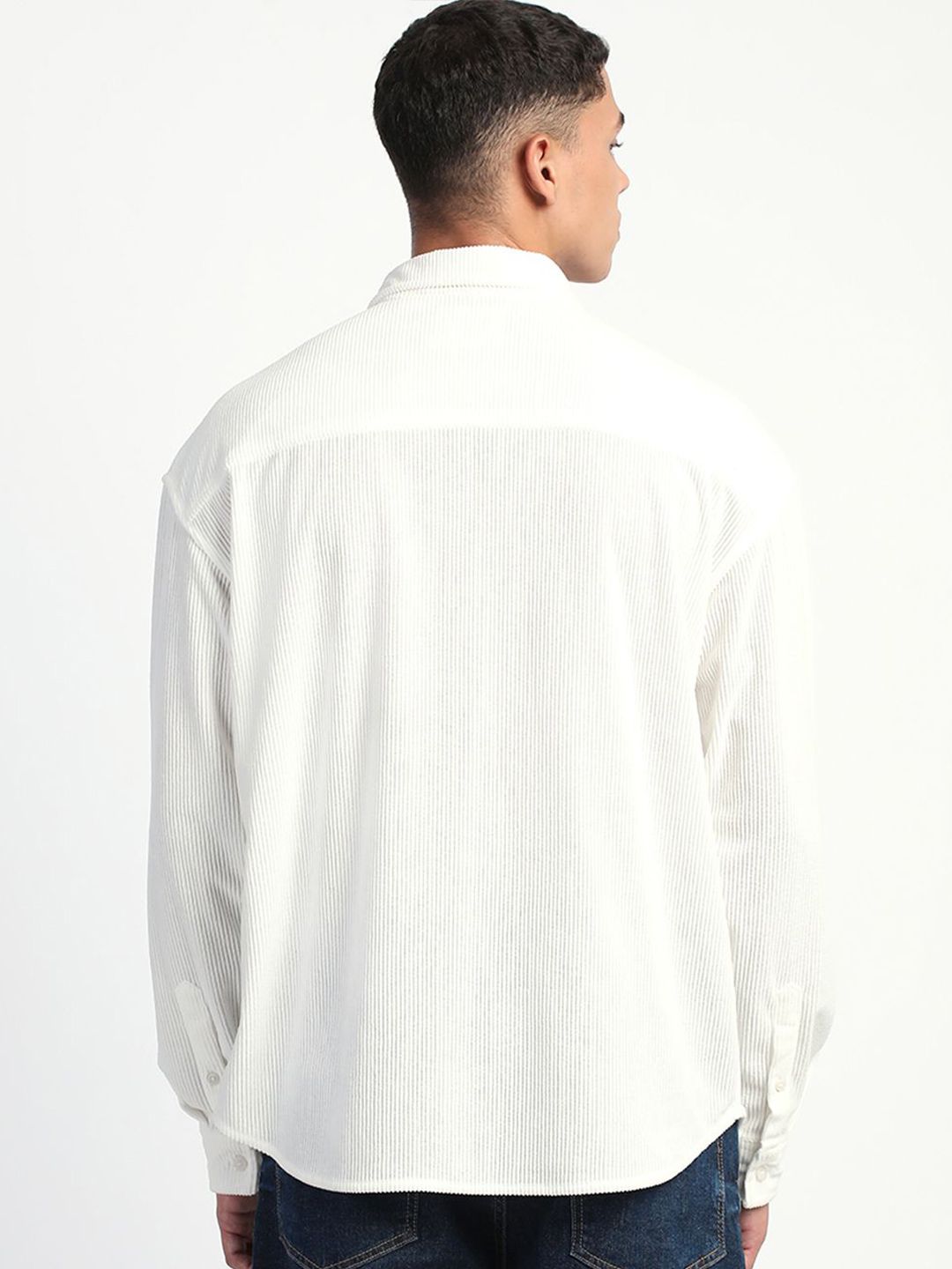 THE BEAR HOUSE Men Corduroy Relaxed Fit Casual Shirt