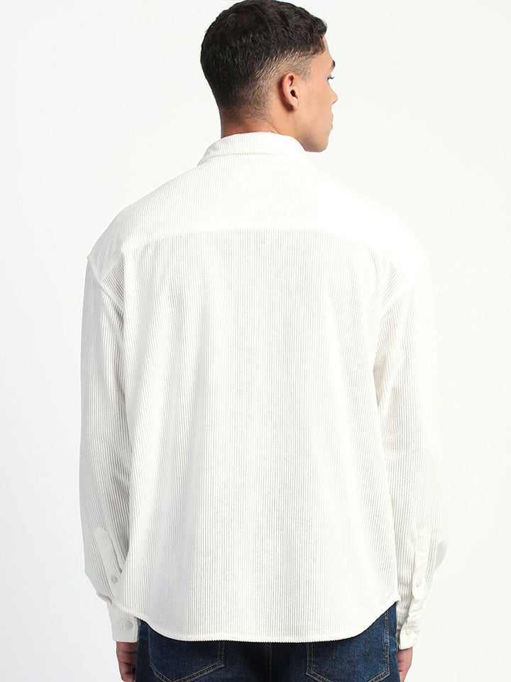 THE BEAR HOUSE Men Corduroy Relaxed Fit Casual Shirt
