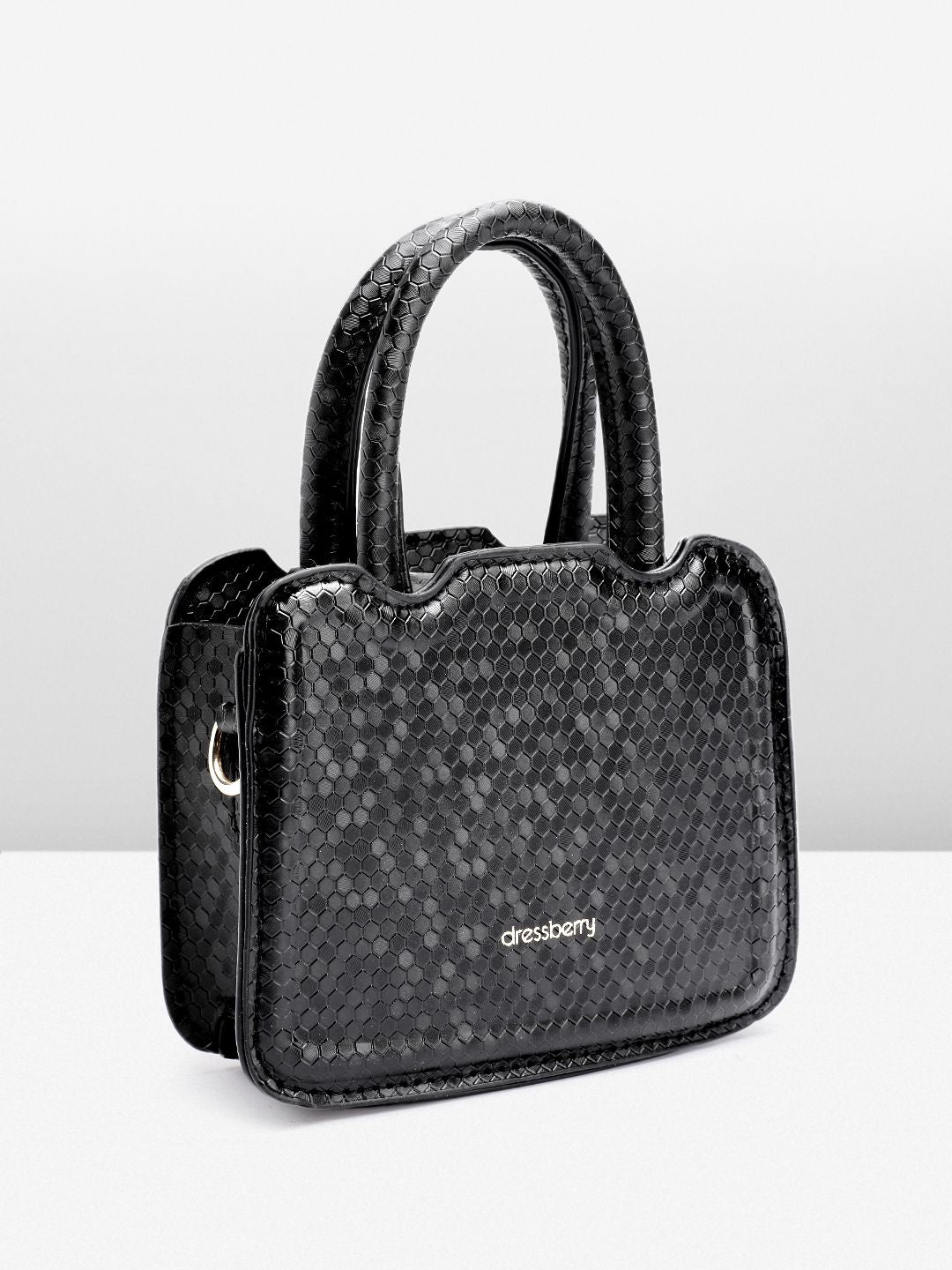 DressBerry Textured Structured Handheld Bag