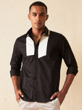 DENNISON Colourblocked Cotton Smart Slim Fit Shirt