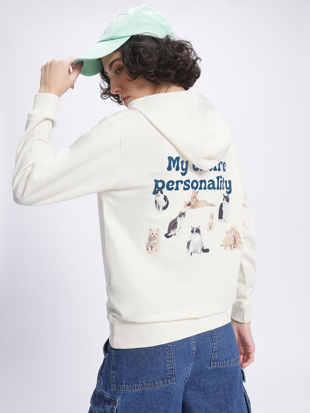 DressBerry Typography Printed Hooded Sweatshirt