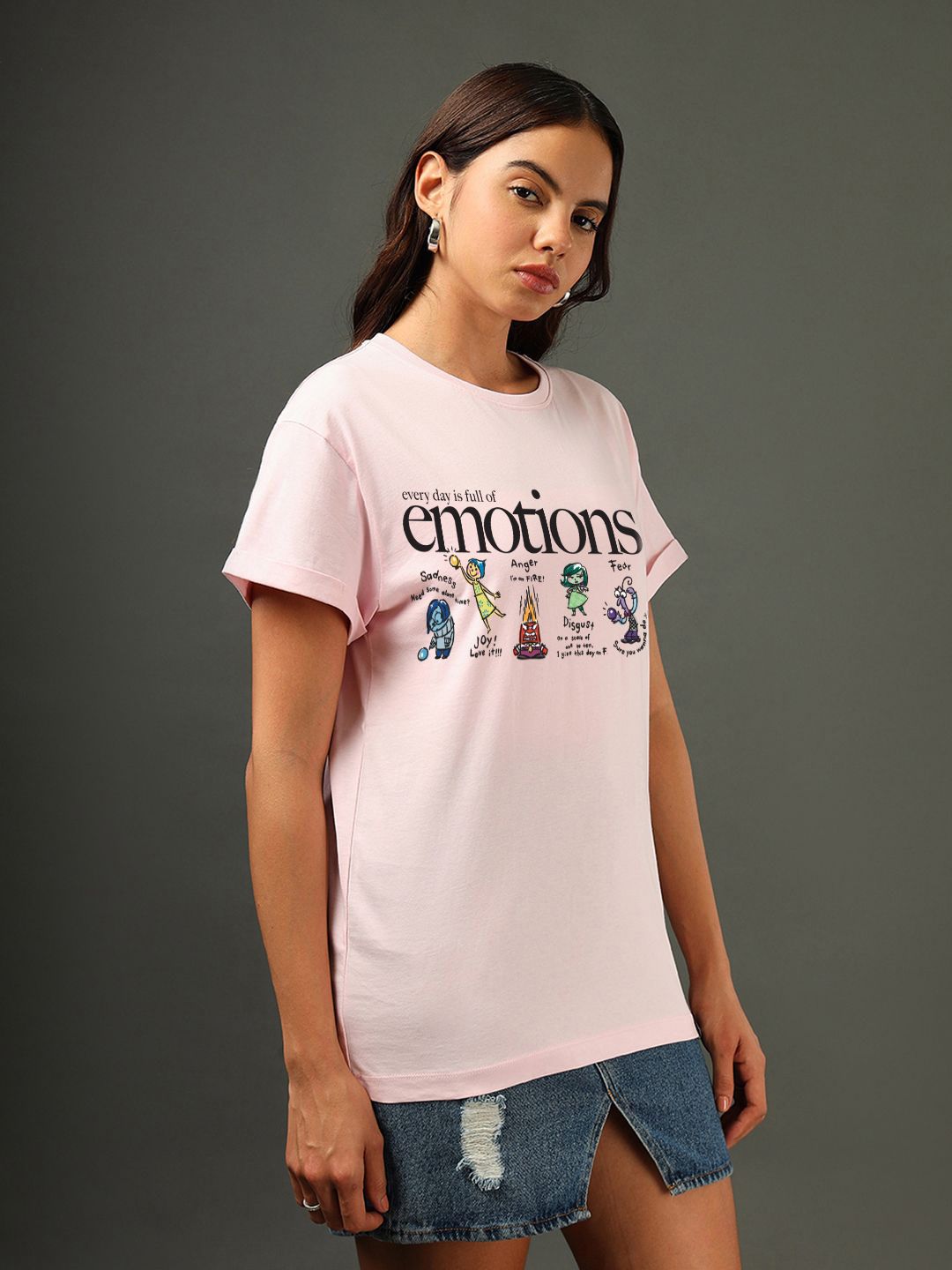 Bewakoof Women Typography Printed Round Neck Pure Cotton Relaxed Fit T-shirt