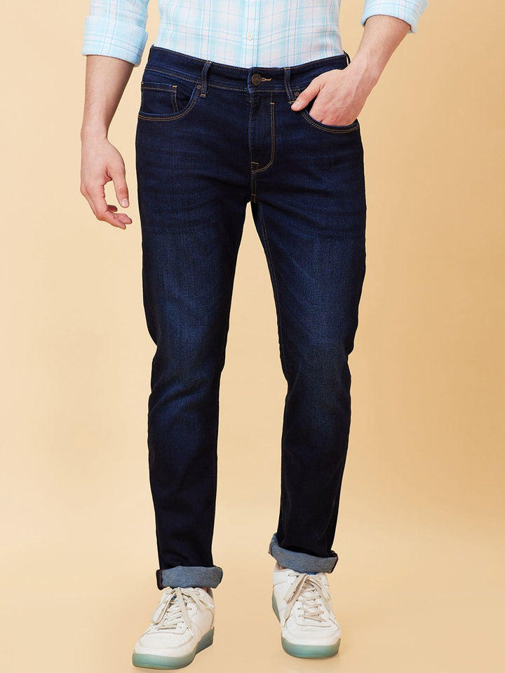Being Human Men Slim Fit Mid Rise Clean Look Light Fade Jeans