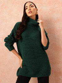 all about you Ribbed Longline Pullover