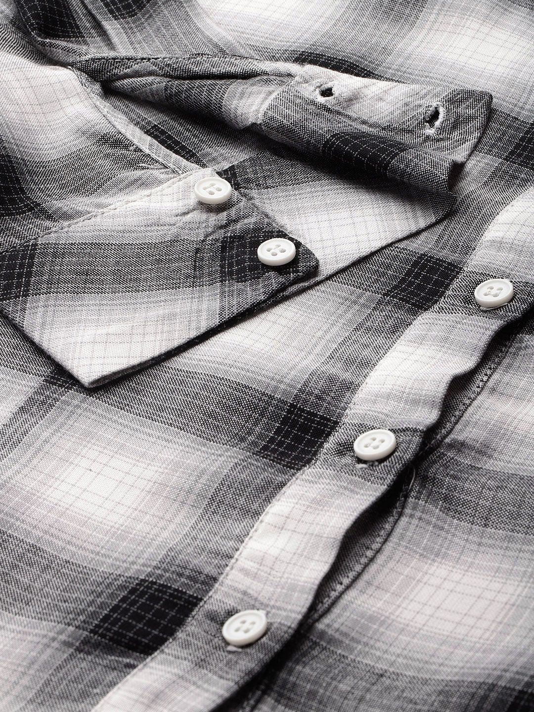 DressBerry Checked Casual Shirt with Tie