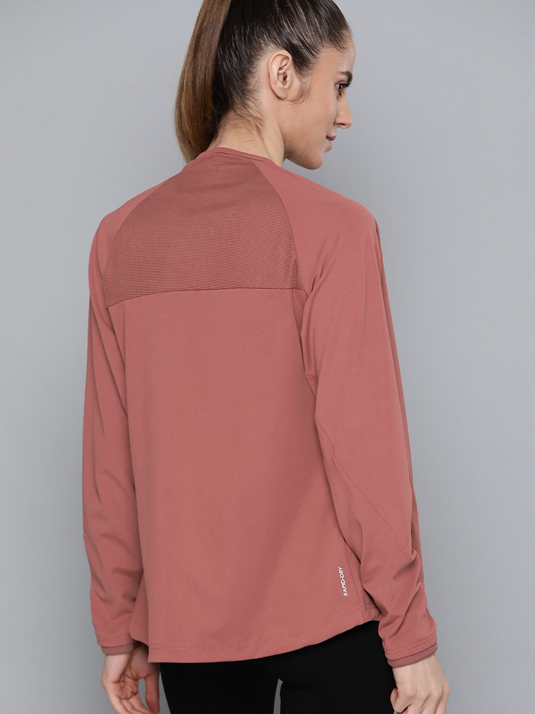 HRX by Hrithik Roshan Women Rose Wine Solid Rapid-Dry Antimicrobial Running Jacket