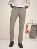 THE BEAR HOUSE Men Solid 4 Way Stretch Formal Trouser