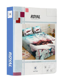 Moda Rapido X KLOTTHE Cadar 400 TC Bunga Biru & Merah Jambu dengan 2 Sarung Bantal
