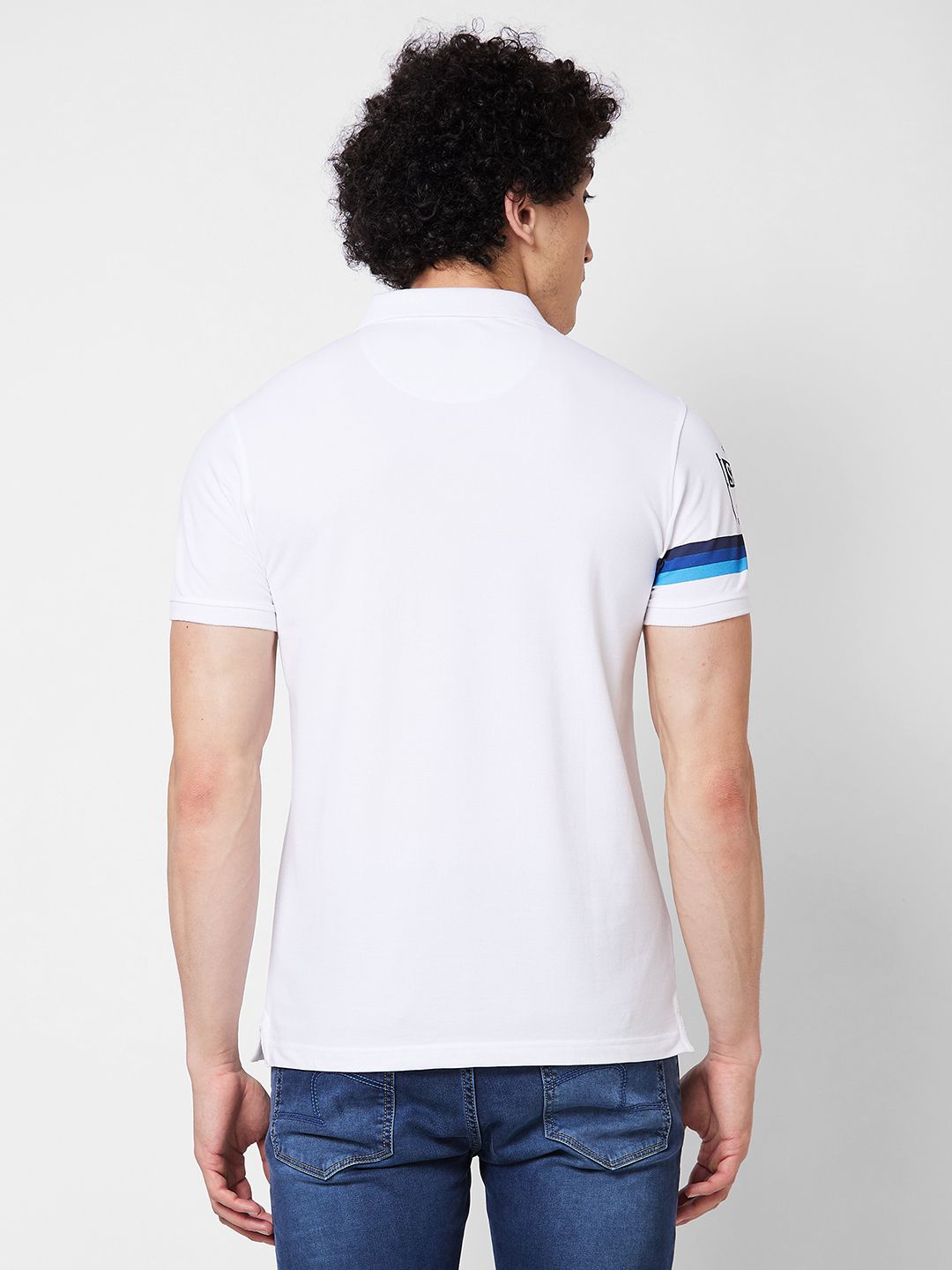 SPYKAR Polo Collar Short Sleeves Cotton Slim Fit T-shirt