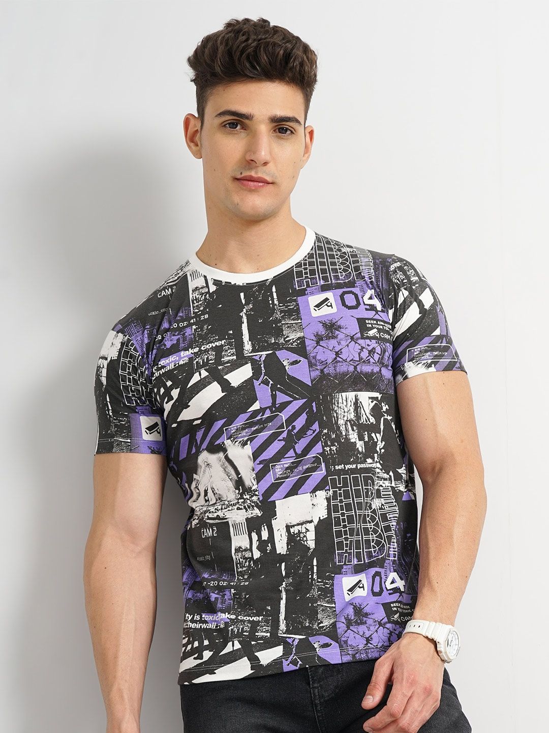 The Indian Garage Co Graphic Printed Round Neck T-shirt