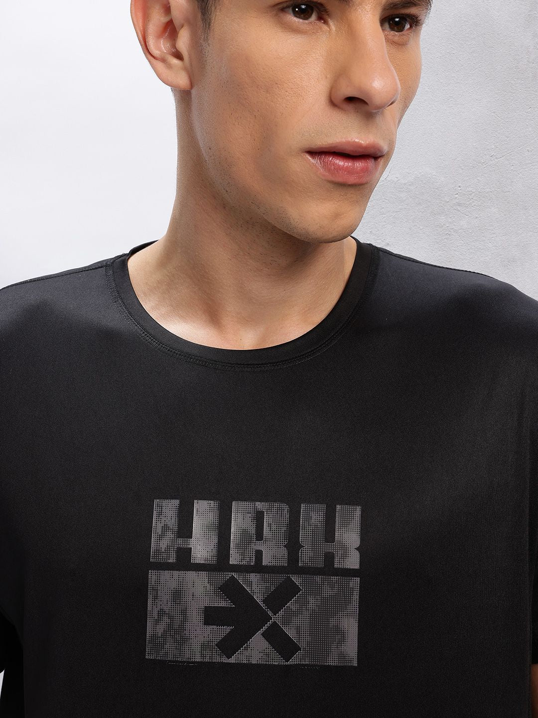 HRX by Hrithik Roshan Brand Logo Print Rapid-Dry Training T-shirt