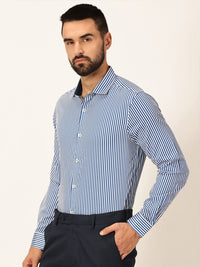 Thomas Scott Premium Striped Spread Collar Long Sleeves Formal Shirt