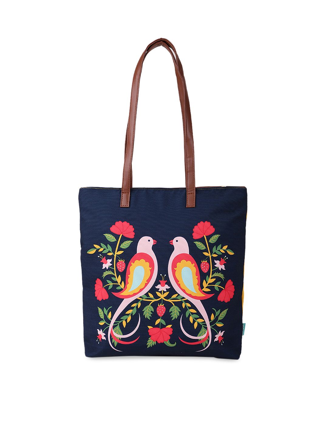 TEAL BY CHUMBAK Navy Blue Printed Shoulder Bag