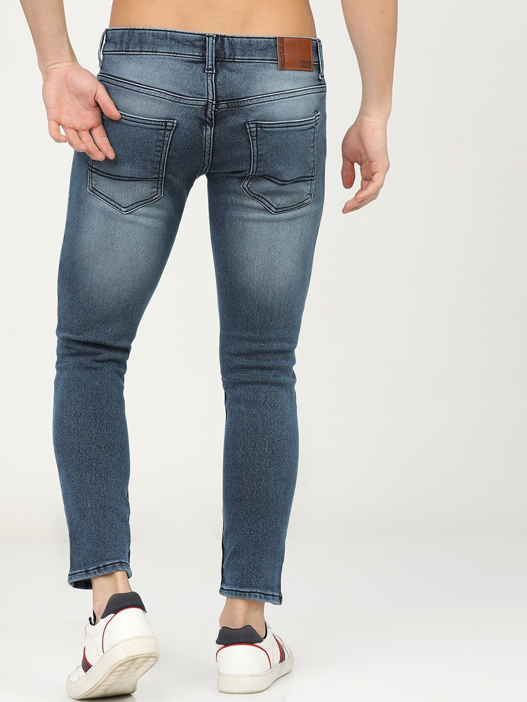HIGHLANDER Men Blue Tapered Fit Heavy Fade Stretchable Jeans