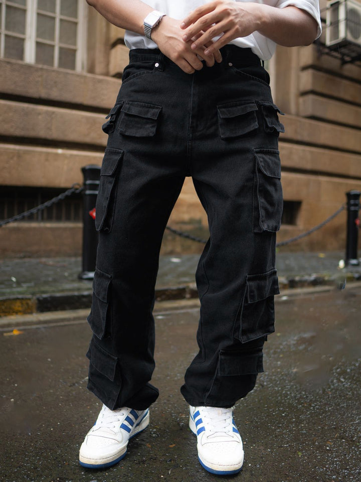 Powerlook Men Loose Fit Cargos Trousers