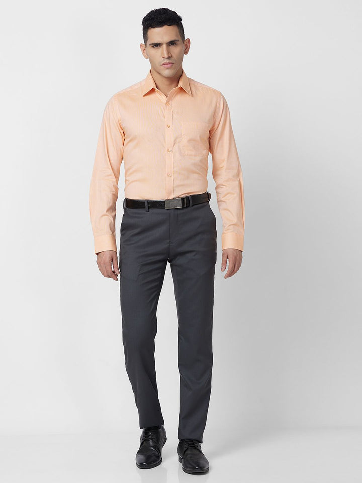 Raymond Self Design Slim Fit Pure Cotton Formal Shirt