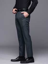 Raymond Men Checked Slim Fit Formal Trousers