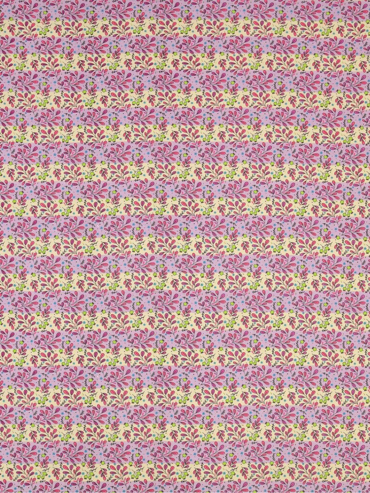 BOMBAY DYEING Dream Lover Violet Floral Cotton 104 TC Queen Bedsheet Set 2.54 x 2.24m