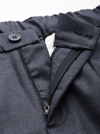 The Indian Garage Co. X Men Relaxed Straight Fit Textured Pleated Formal Trousers