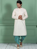 KISAH Ethnic Motif Embroidered Mandarin Collar Thread Work Kurta