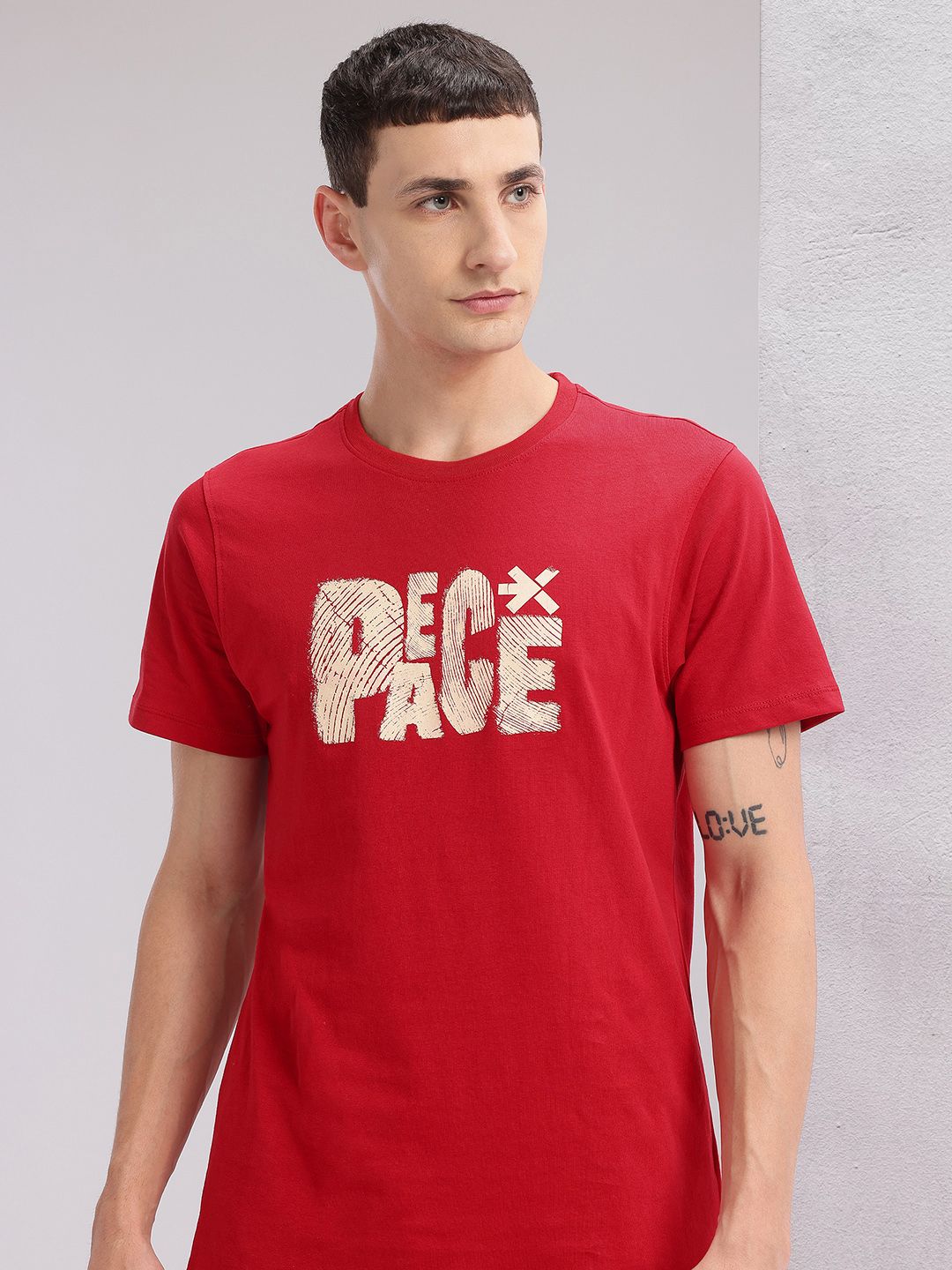 HRX by Hrithik Roshan Pure Cotton Printed Yoga T-shirt