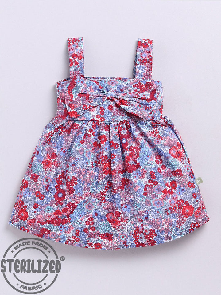 Moms Love Infant Girls Cotton Floral Print Fit & Flare Dress