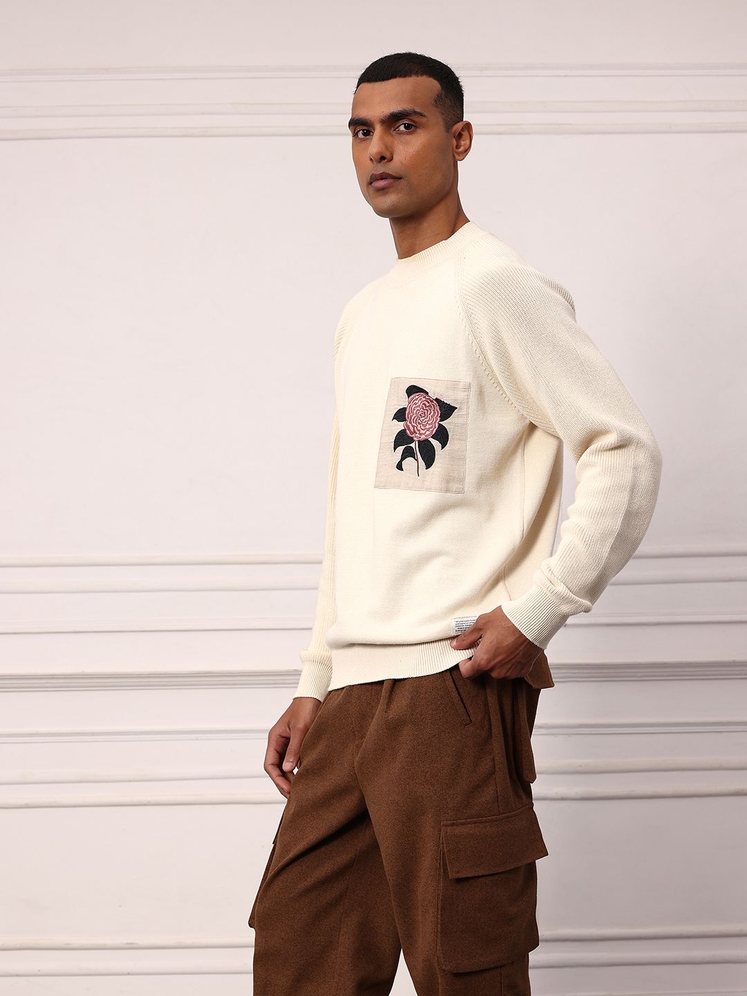 Mr Bowerbird Pure Cotton Oversized Sweater with Applique