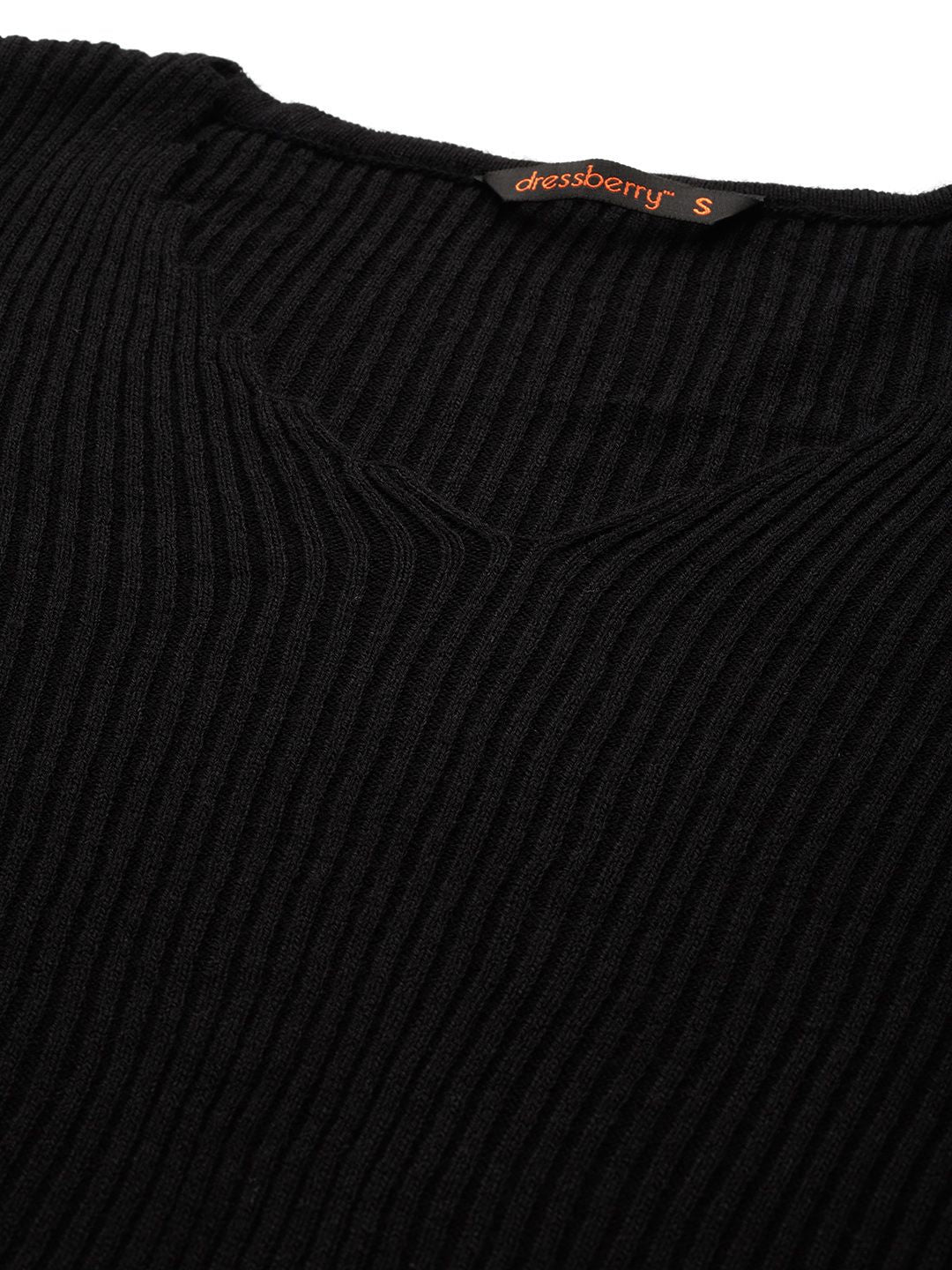 DressBerry Women Ribbed Acrylic Pullover