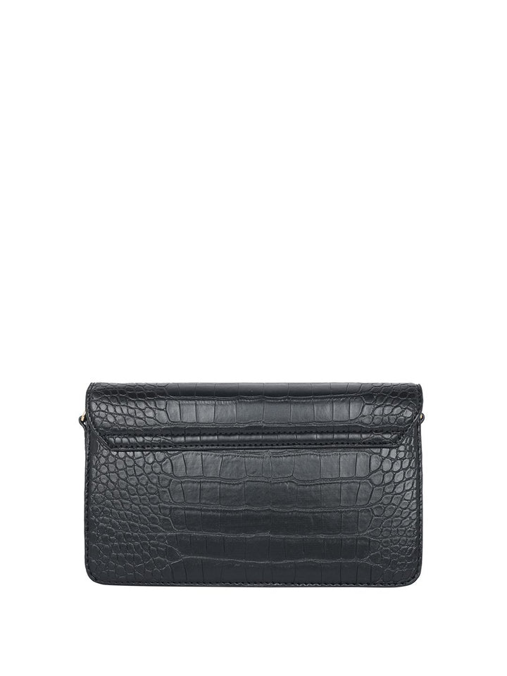 Lino Perros Croc Textured Structured Shoulder Bag