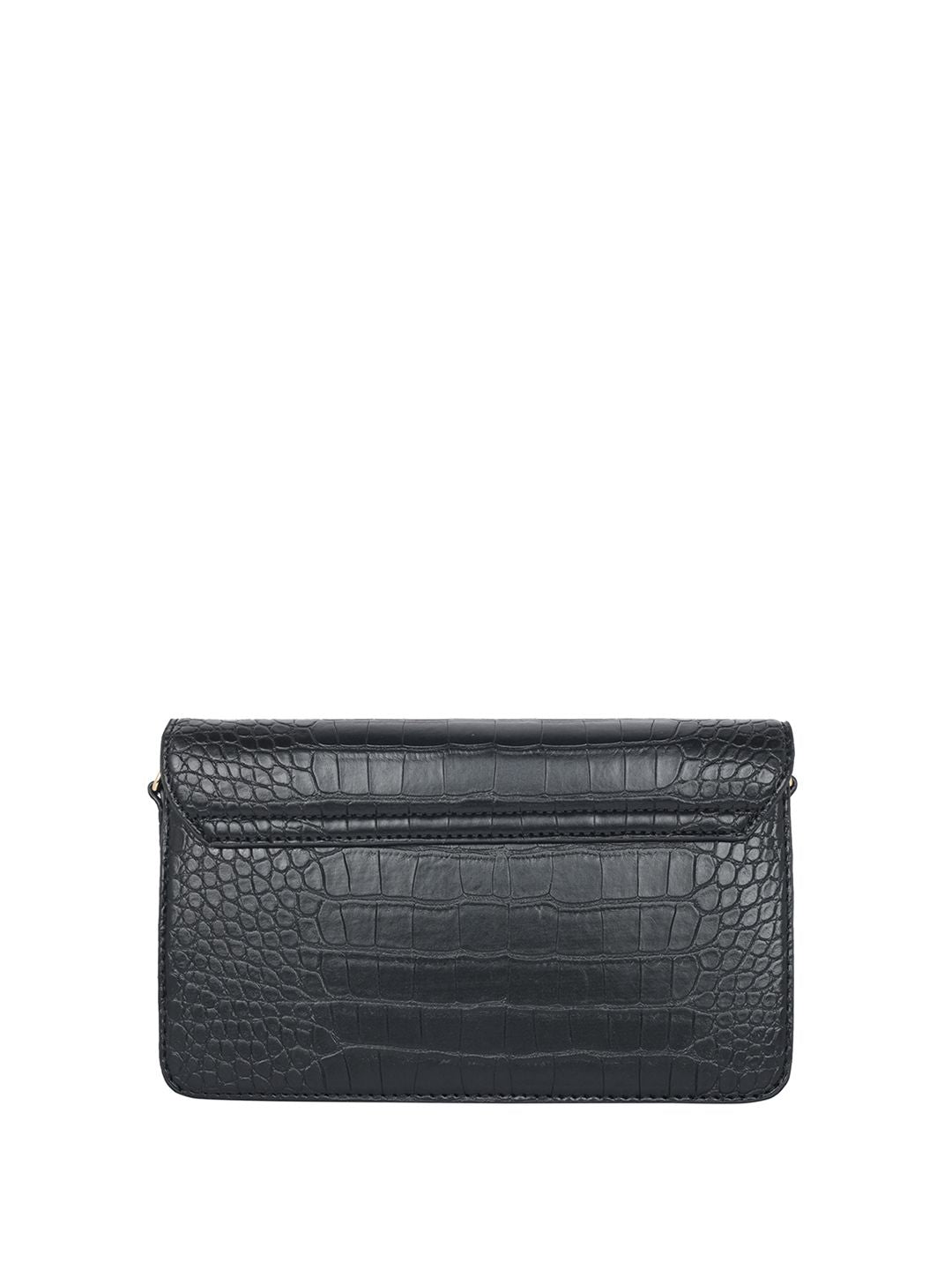 Lino Perros Croc Textured Structured Shoulder Bag