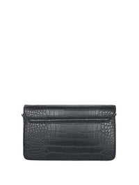 Lino Perros Croc Textured Structured Shoulder Bag