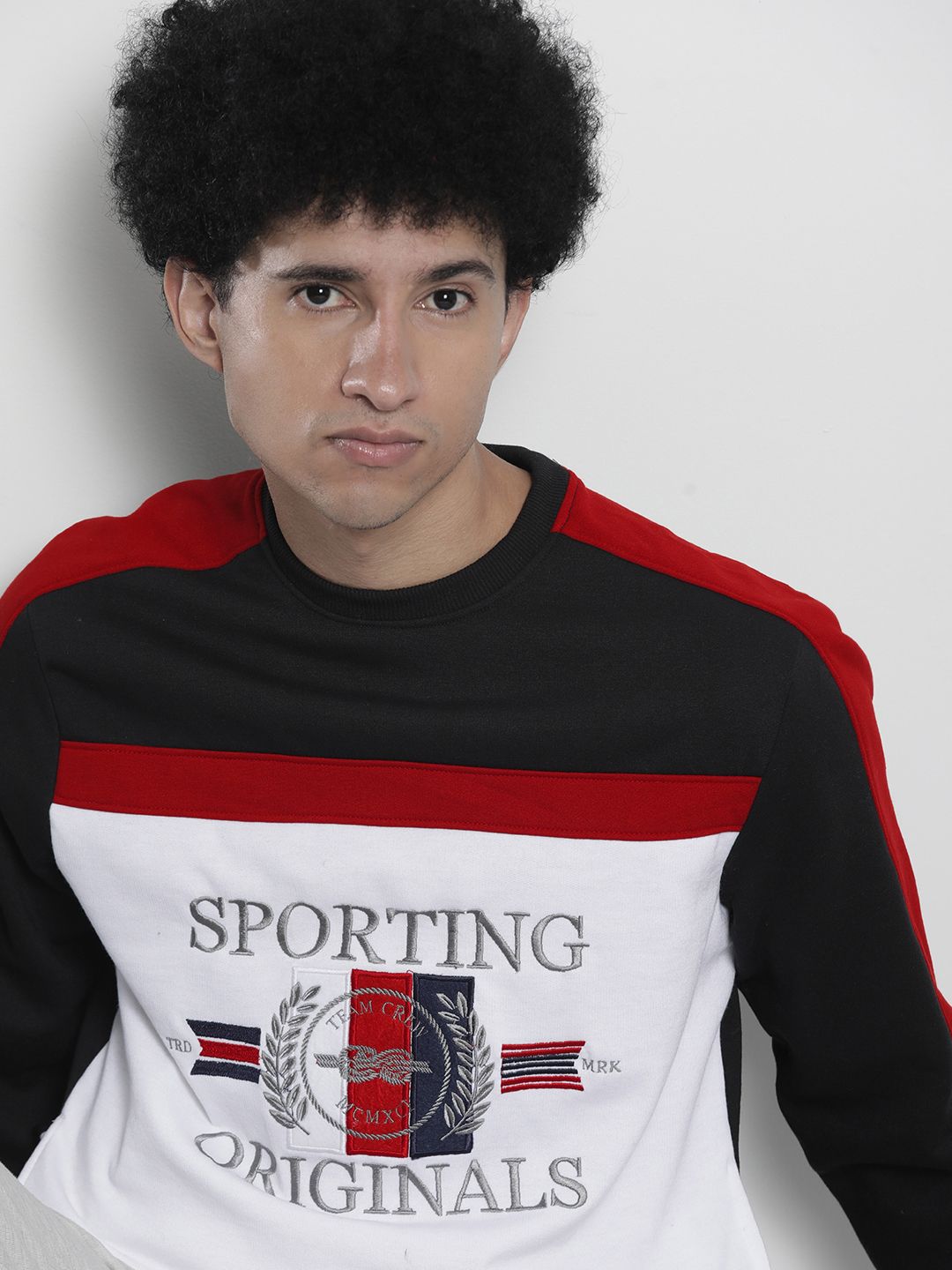 The Indian Garage Co Men Embroidered Sweatshirt