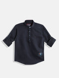 Monte Carlo Boys Band Collar Smart Fit Shirt