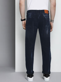 The Indian Garage Co Men Slim Straight Fit Light Fade Stretchable Jeans