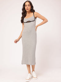 DressBerry Hot Girl Summer Cut-Out Knit Midi Dress