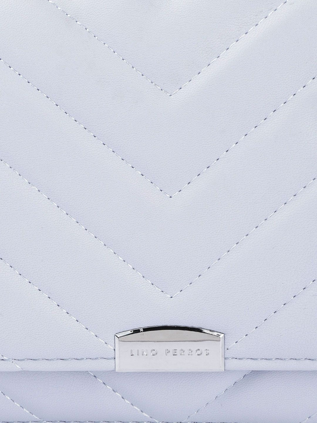 Lino Perros Women Blue Quilted Structured Shoulder Bag