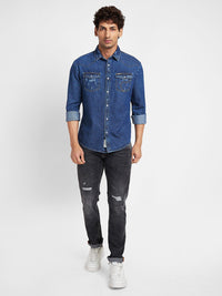 Being Human Men Slim Fit Opaque Faded Casual Shirt
