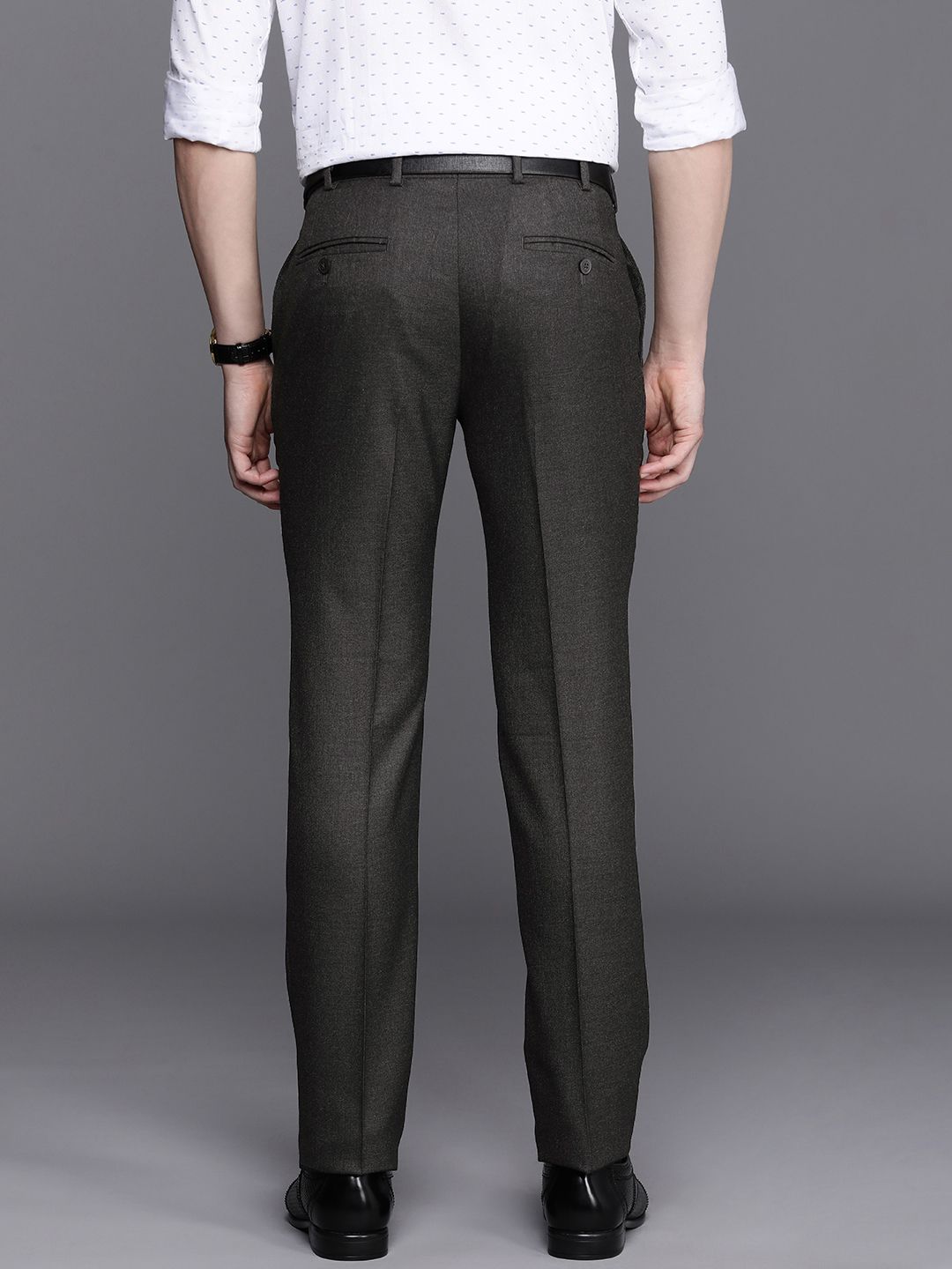 Raymond Men Mid-Rise Slim Fit Trousers