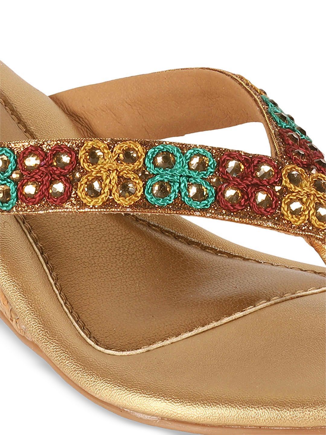 Mochi Women Embellished Wedge Heel Sandals