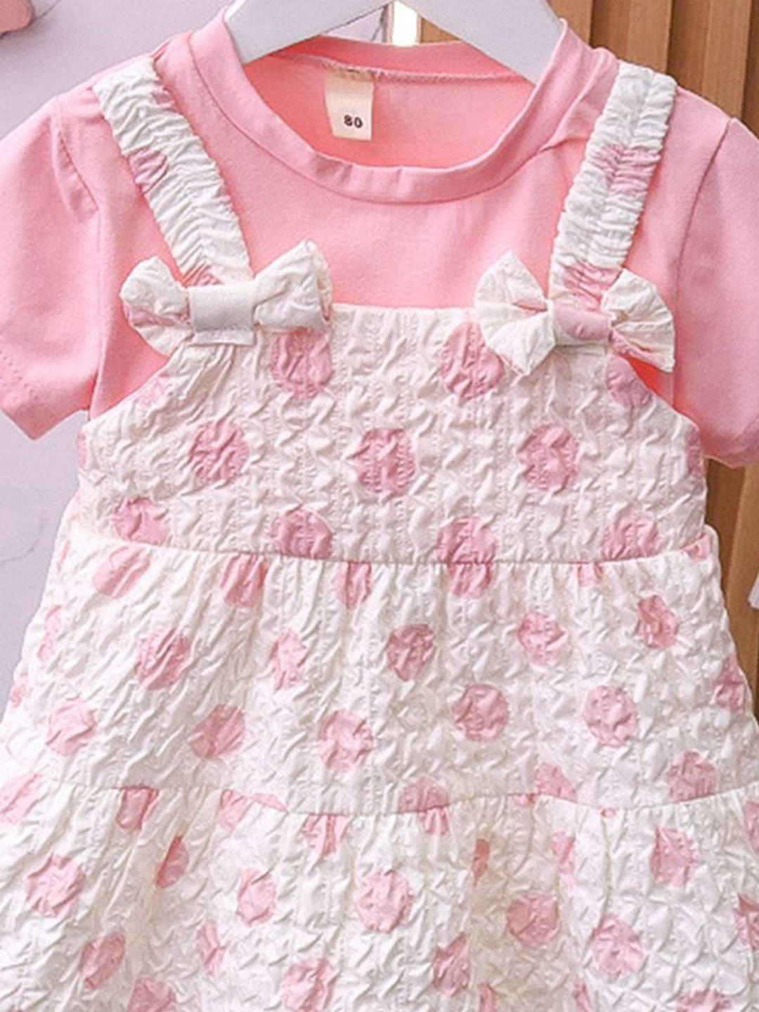 YK Girls Printed Cotton A-Line Dress