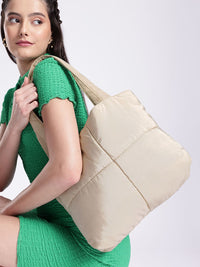 DressBerry Shopper Shoulder Bag with Quilted Detail