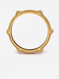 PANASH Set Of 2 24 CT Gold-Plated Antique Bangles