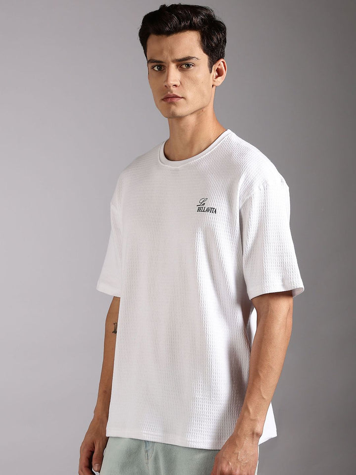 Eszett French Sunset Textured Cotton Oversized Tshirt