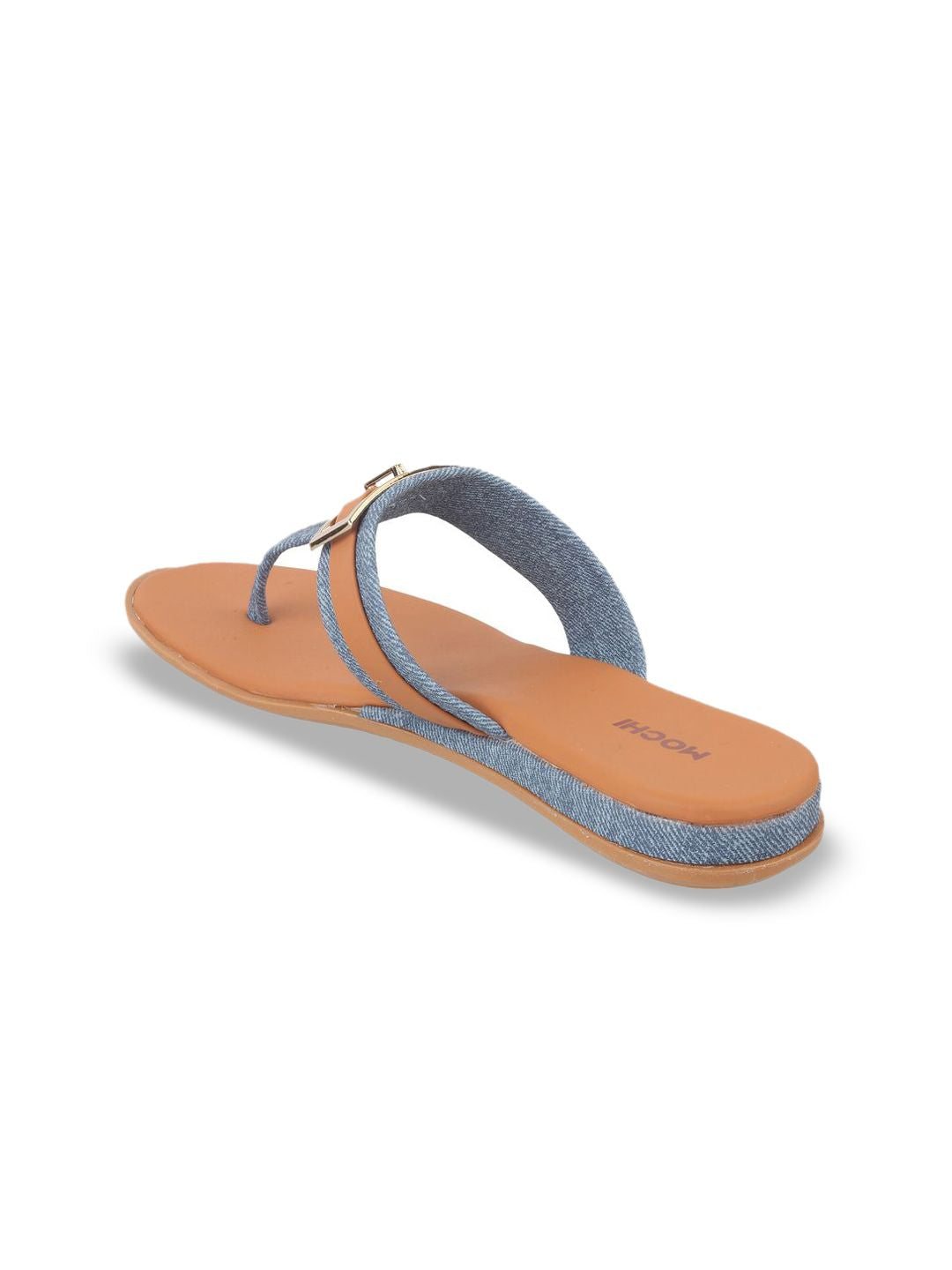 Mochi Women T-Strap Flats with Buckles