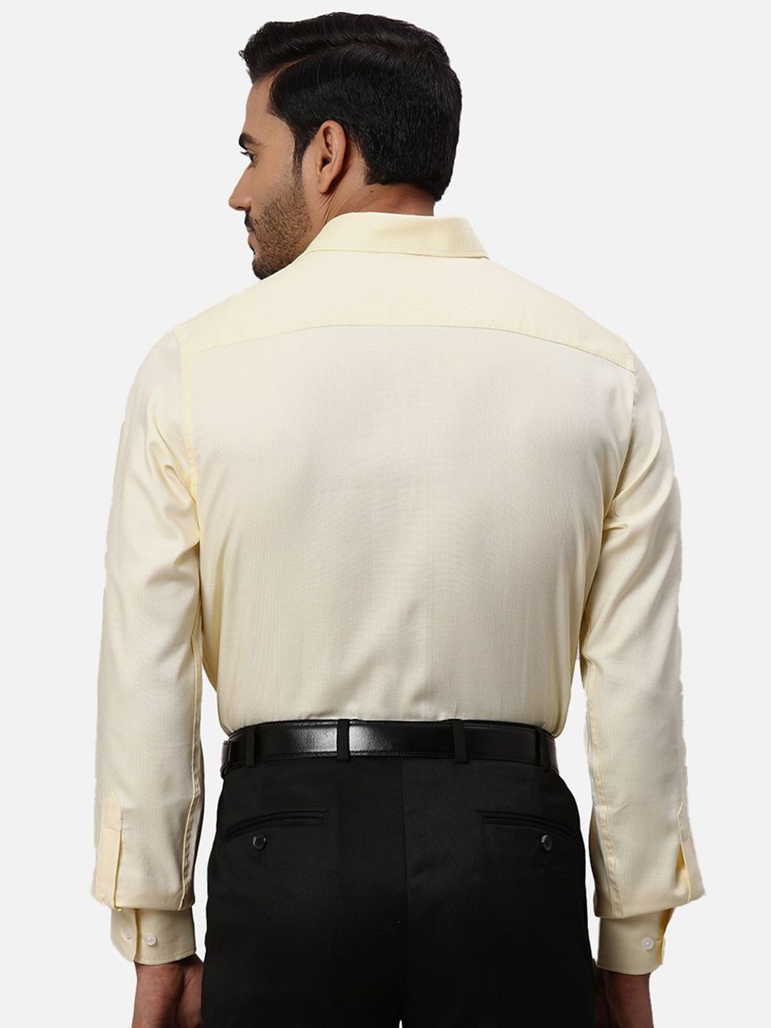 Park Avenue Men Spread Collar Textured Cotton Formal Shirt