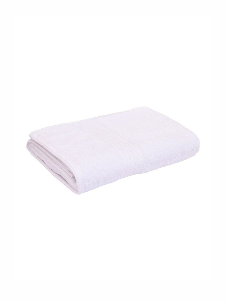 BOMBAY DYEING Tulip White Pure Cotton 450 GSM Bath Towel